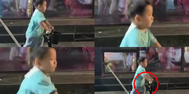 Forget Gym Membership, Tiny Cyclist Nails Spin Class from the Sidewalk