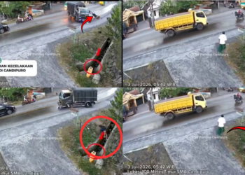 Passenger Without A Seatbelt Flies Into Ditch After Scary Head On Truck Accident