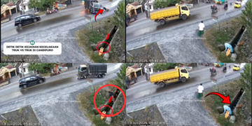 Driver Without A Seatbelt Flies Into Ditch After Scary Head On Truck Accident