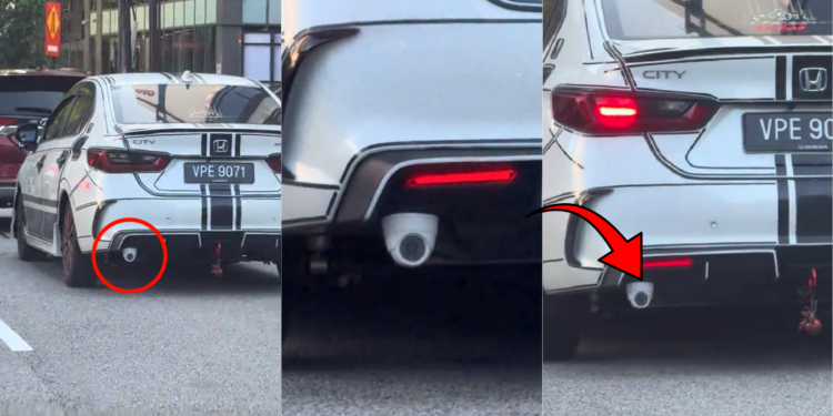 Driver Cannot Get Enough of Dash Cams, Mounts Oversized CCTV Dome Camera on Car Rear