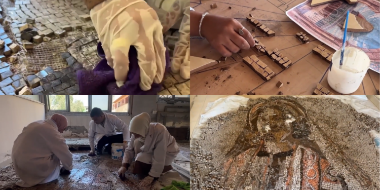 Work of heart! – Gaza’s young women turn war-damaged ceramics into Palestinian mosaics