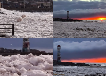 Foam invasion! – Chilean beaches buried under thick white blanket after storms