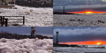 Foam invasion! – Chilean beaches buried under thick white blanket after storms