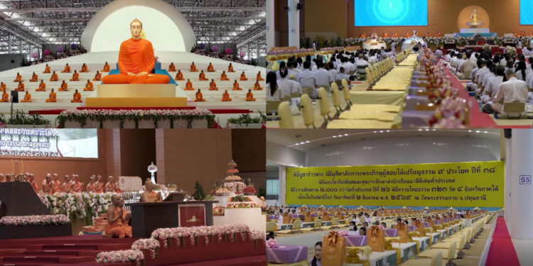 Thousands of Buddhists pack Thai temple for ‘World Meditation Day’