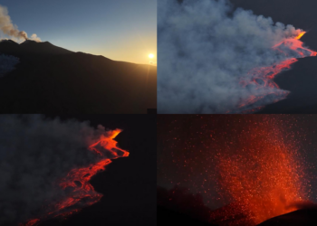 Etna’s glowing flows sweep down eastern Sicily as explosive activity ramps up