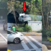 China SUV Ends Up Hanging From Trees After Losing Control Near Tunnel