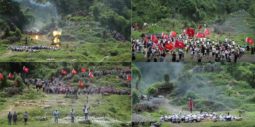 Smoke, flags, ACTION! – Tourists relive 1935 Red Army battle in full-scale Loushan Pass spectacle