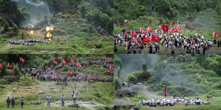 Smoke, flags, ACTION! – Tourists relive 1935 Red Army battle in full-scale Loushan Pass spectacle