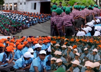 Indian students form human flag while reciting 1,330 Thirukkural verses for Independence Day
