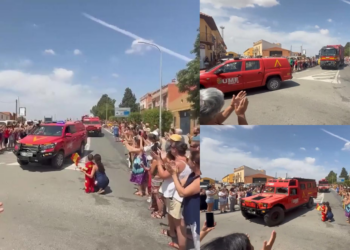 Niebla residents clap Spanish troops after brutal 10-day wildfire FINALLY stabilises