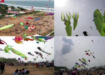 Kite flyers from Singapore, Malaysia, Indonesia and India join the Tamil Nadu Kite festival