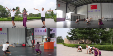 Granny’s got BOARD skills! – Chinese 65-year-old skater joins son and grandson for viral synchronised stunts