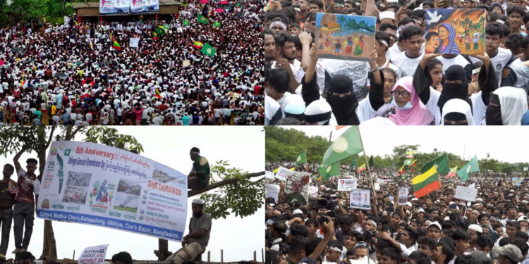 Nine years on, still waiting – Thousands of Rohingya refugees rally in Cox’s Bazar demanding right to return home