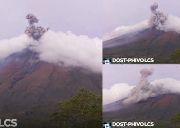 Mayon blows its top – Grey ash plume bursts 500 metres over summit as volcanic earthquakes continue