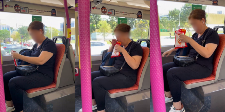 Woman Caught Eating On Bus Sparks Debate Over Singapore’s Public Transport Rules