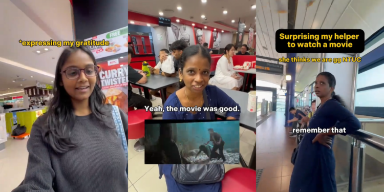 Singapore Employer Surprises Helper With First-Ever Cinema Trip To Watch Vijay’s Last Film
