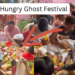 Crowds Scramble For Temple Food In Indonesia During Traditional Hungry Ghost Festival Ritual