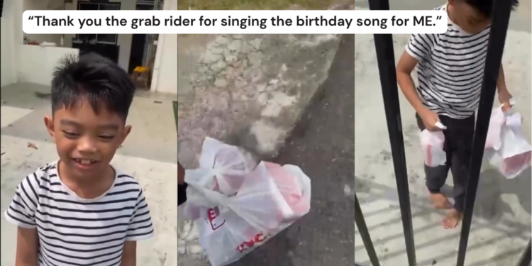 Kind Delivery Rider Sings Birthday Song For Boy Missing His Late Grandfather