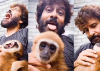 Chiyaan Vikram Faces Wildlife Probe After Posting Video With Endangered Lar Gibbon
