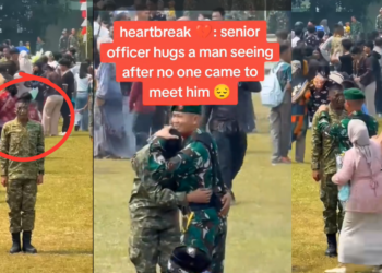 Young Recruit Stands Alone While Families Celebrate, Then Commander Gives Him A Warm Hug