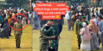 Young Recruit Stands Alone While Families Celebrate, Then Commander Gives Him A Warm Hug