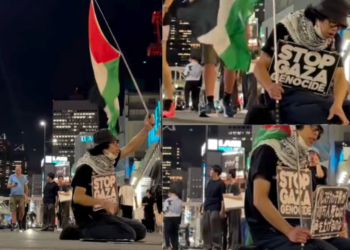 Japanese Activist Keeps Protesting Alone In Tokyo For Palestine Without Stopping For Three Years