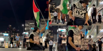 Japanese Activist Keeps Protesting Alone In Tokyo For Palestine Without Stopping For Three Years