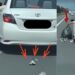 Car Driver Drags Garbage Bag Along Highway Spilling Trash Across Road