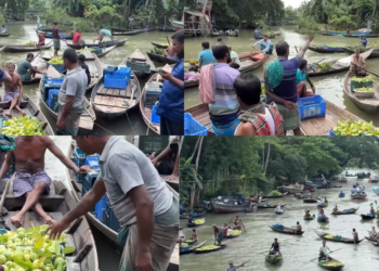 Bangladesh farmers ferry fresh harvest through historic waterways at peak season