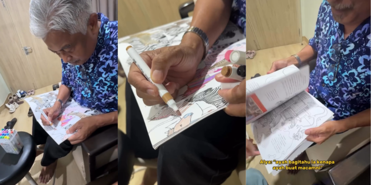 Family Gives Dad A Colouring Book To Break His TikTok Addiction, He Gets Hooked On It Instead