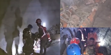 Footage from INSIDE THAT TUNNEL in Nepal as rescuers pull out two workers alive