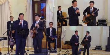 Thai PM Anutin SINGS Beatles classic as Singapore’s PM Wong STRUMS along on guitar