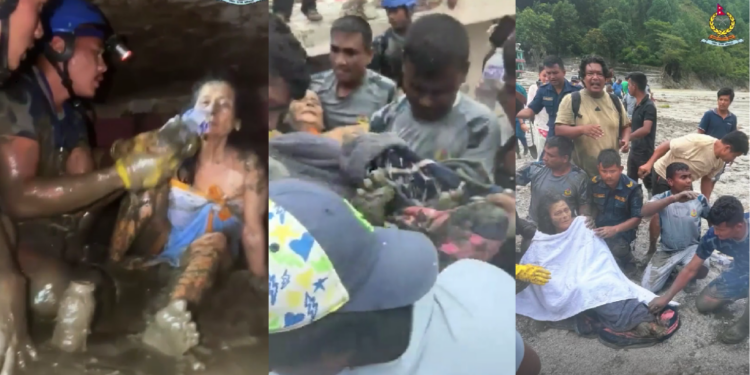 Woman found ALIVE in mud-filled Nepal home 10 days after deadly floods