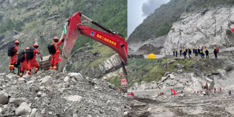 Rescue teams continue search across mud-covered China-Nepal border crossing