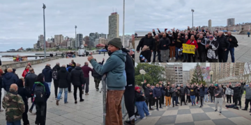 A group of bald men meet in Mar del Plata, Argentina as a symbol of pride and acceptance