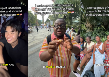 TikToker Meets Ghanaian Online Friends, Introduces Them To Singapore And Its Famous Durian