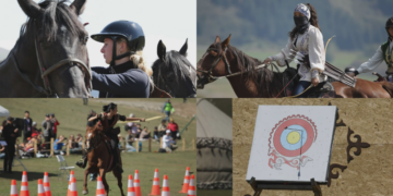 Archers take aim in Kyrgyz-style contest at World Nomad Games